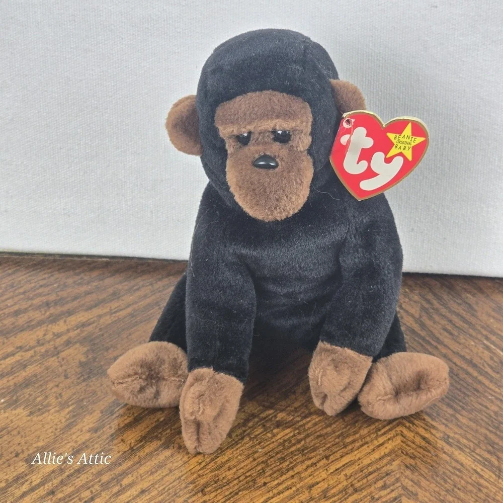 Ty Beanie Baby Monkeys Mooch Schweetheart Orangutan Spider Gorilla Congo Bongo